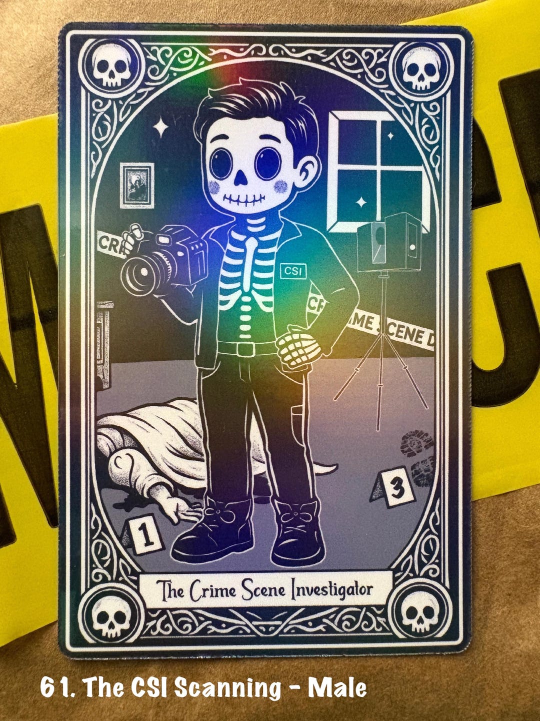 Holographic Forensic Science Tarot Card Magnets: the Male Crime Scene ...