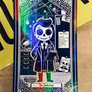 magneti per la scienza forense, detective, tarocchi, kawaii, olografici, scena del crimine, artigianato forense, regali forensi