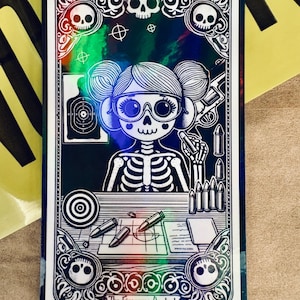 forensic science magnets, firearms analyst, analyst, tarot cards, kawaii, holographic, crime scene, forensic crafts, forensic gifts