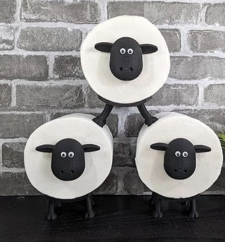 Sheep Spare Toilet Paper Roll Holder - Toilet Paper Holder - Toilet Roll Holder - Toilet Paper Holder Free Standing - Toilet Paper Storage..