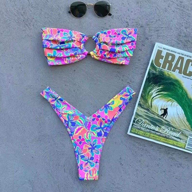 Hadley Bandeau Buckle Accent Bikini Set