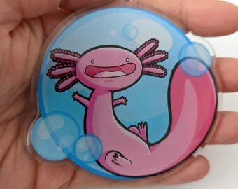 Happy Axolotl Bubble Keychain