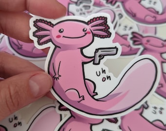 Dangerous Axolotl Sticker