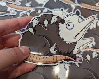 Opossum baby bus Sticker