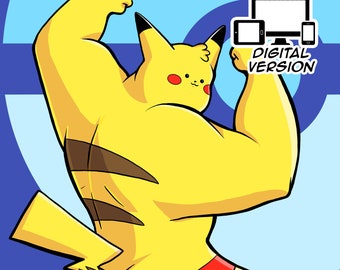 Big Buff Pokemon Digital Colouring Book