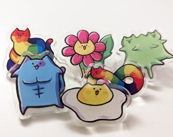 Weird Cats Acrylic Pin