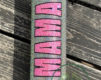 SOFORT LIEFERBAR Hot Pink Mama Strass 30 Unzen Becher - hochwertige Glas Strasssteine