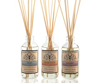 Natural reed diffuser lavender diffuser oil essential oil diffuser natural diffuser natural home fragrance room fragrance diffuser refill