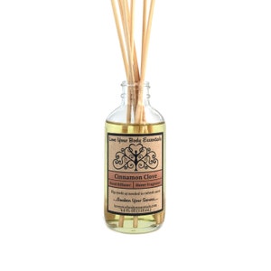 Cinnamon clove reed diffuser home fragrance reed diffuser oil room fragrance natural diffuser diffuser refill room deodorizer spicy scent