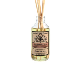 Cinnamon clove reed diffuser home fragrance reed diffuser oil room fragrance natural diffuser diffuser refill room deodorizer spicy scent