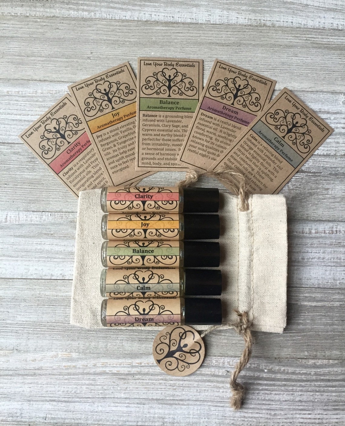 Aromatherapy Perfume Set Essential Oil Kit Stress Relief Kit Etsy