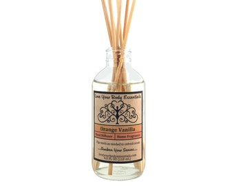 Orange Vanilla Diffuser reed diffuser natural reed diffuser  home fragrance oil natural diffuser oil reed diffuser refill vanilla diffuser