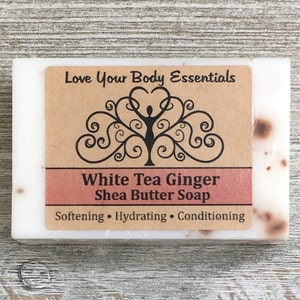 White Tea Ginger soap white tea ginger hand soap ginger soap natural soap handcrafted soap  women&#39;s soap floral scented soap fresh scent