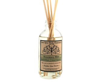 Rosemary mint diffuser oil natural reed diffuser peppermint diffuser essential oil diffuser reed diffuser refill  natural home fragrance