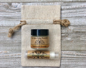 Aromatherapy gift set, natural gift set, gifts for co worker, mediatation kit,  gifts for her, gifts for boss, lip balm gift