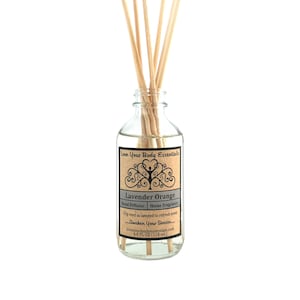 Lavender orange natural reed diffuser lavender diffuser reed diffuser refill home fragrance aromatherapy diffuser citrus lavender