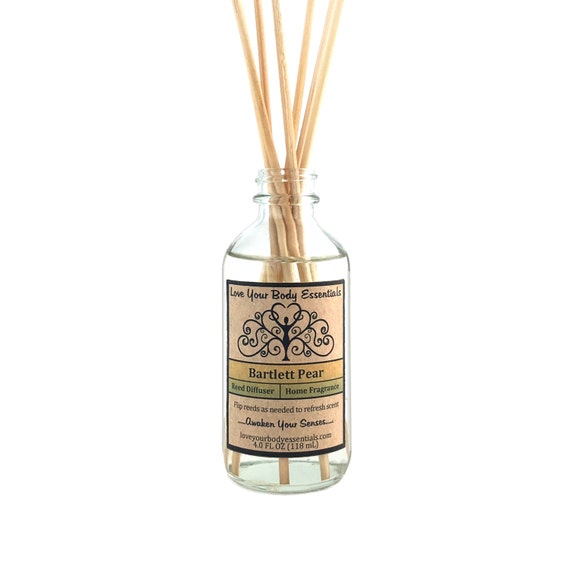 Pear Scent Natural Reed Diffuser Room Fragrance Reed Diffuser Refill Room Deodorizer Home Fragrance Air Freshner Aromatherapy Diffuser