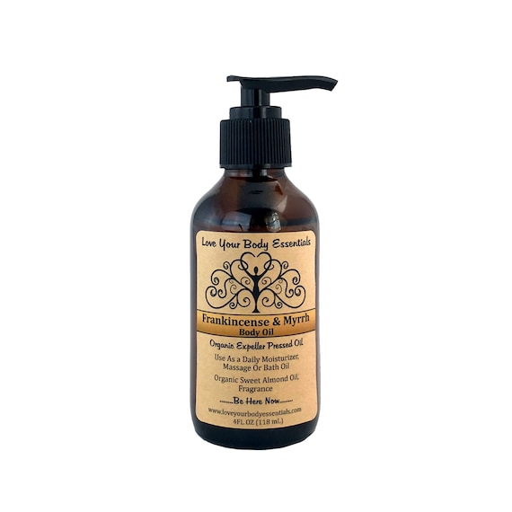 Frankincense & Myrrh massage oil organic body oil organic massage oil yoga gift meditation oil natural massage oil natural bath oil