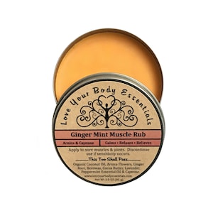 Ginger Mint muscle salve arnica salve arnica balm muscle tension stiff joints muscle rub warming balm sore muscles massage balm muscle pain