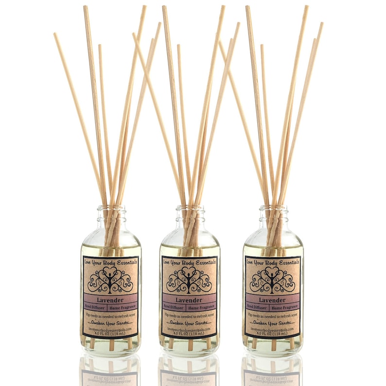 Natural Reed Diffuser Lavender Diffuser Oil Essential Oil Etsy