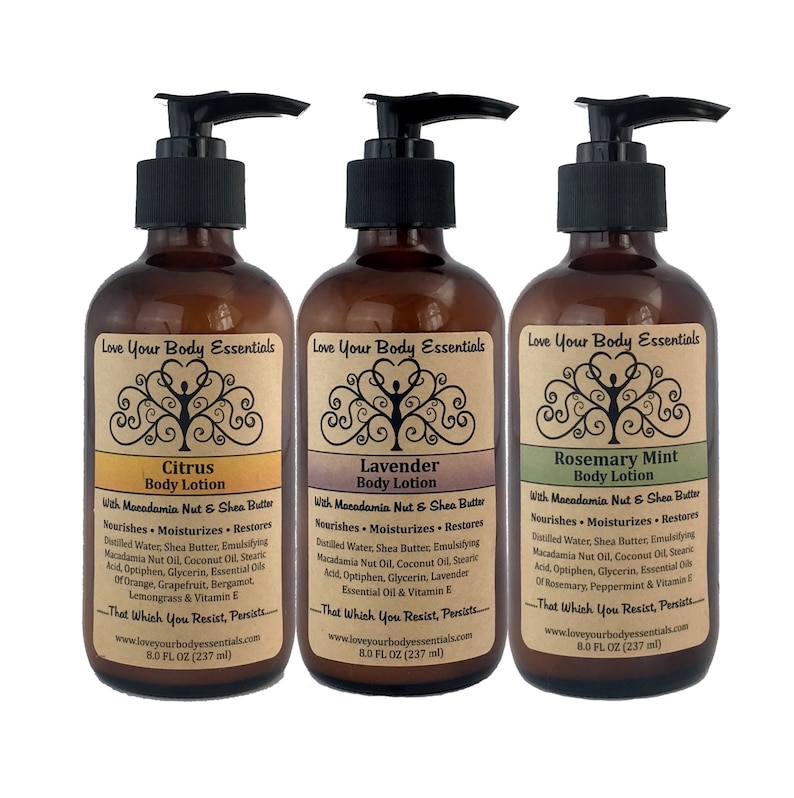 Nag Champa pump lotion, Amber, Gardenia, Orange Blossom, Frankincense and Myrrh, Rose, Rosemary Mint, Lemongrass, Sandalwood image 1