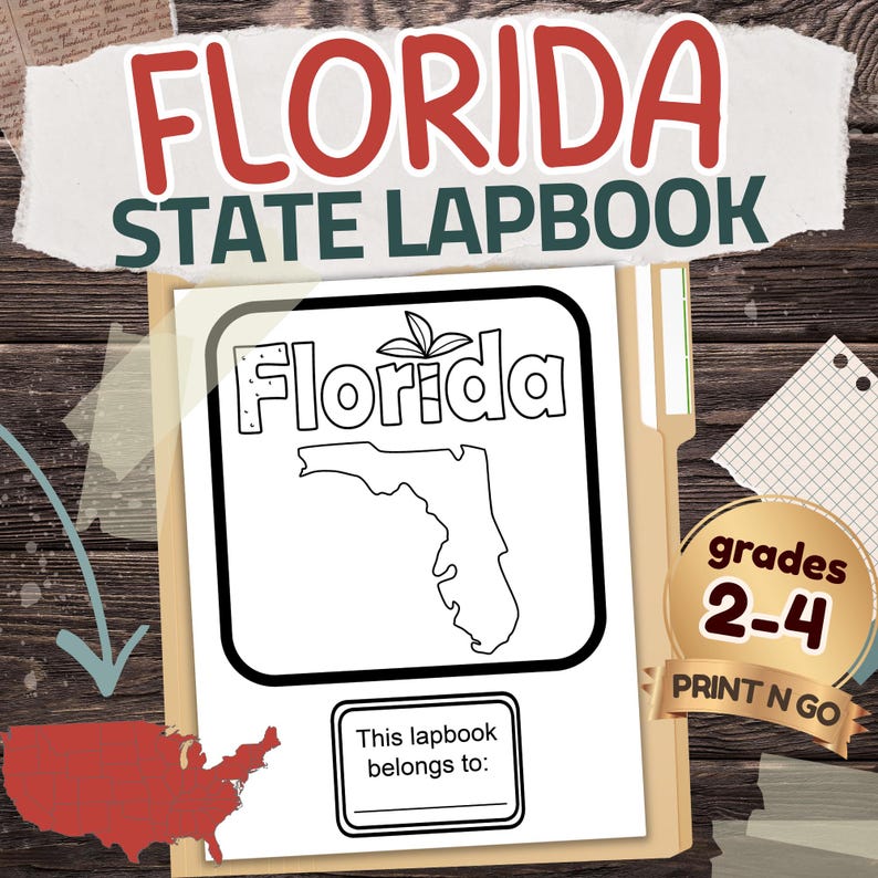 Florida State Lapbook: Printable Geography and History Notebook Pages ...
