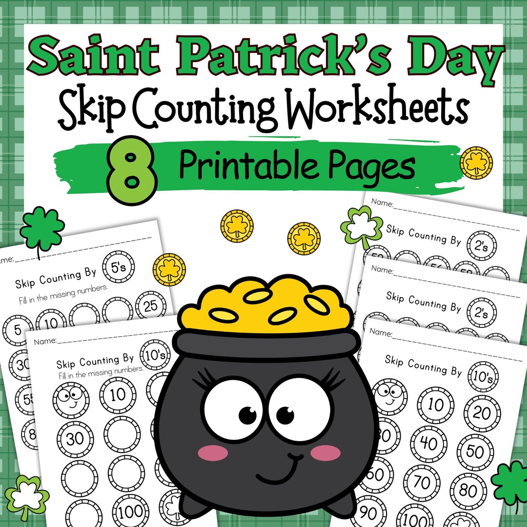 Preschool Skip Counting Worksheets: St. Patrick’s Day Math PDF ...