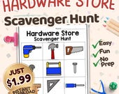 Hardware Store Easy Scavenger Hunt Printable | Kids Activity | No Prep Game