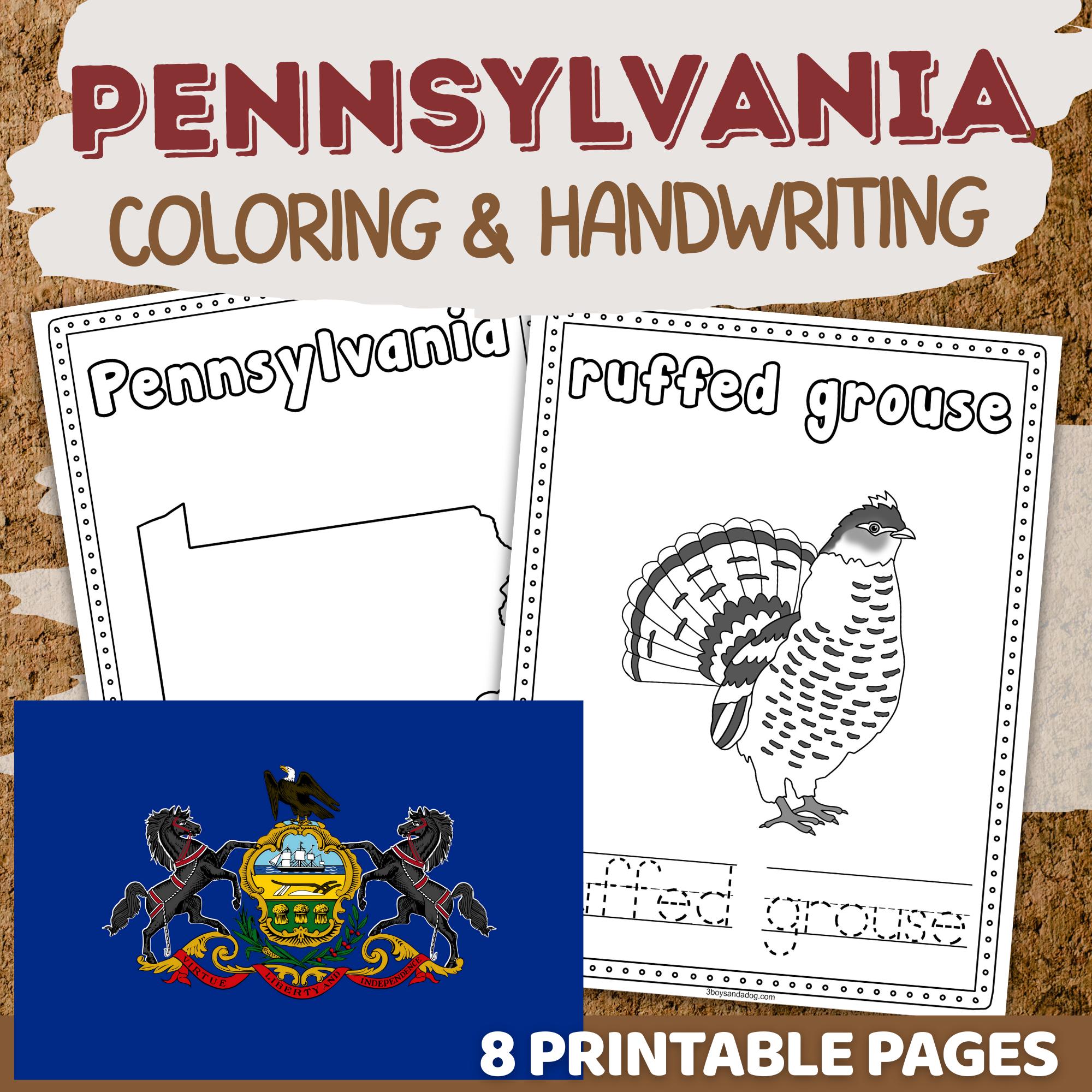 Pa Symbol Pennsylvania Preschool Worksheets | State Symbols Prek Kindergarten ...