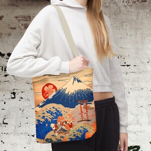 Stunning Japanese Landscape Tote Bag, Eco-Friendly Shopping Bag, Travel Tote, Beach Bag, Gift for Travelers