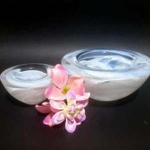 Vintage Kosta Boda Art Glass Swirl Bowls: Scandinavian Decor