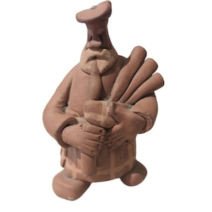 Scottish Vintage &quot;Wee Men Of Glaur&quot; Bag Piper Statue/Figurine From Scottish Artist Robin Coutts.