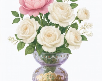 Elegante vaso in vetro vintage - Decorazione boho realizzata artigianalmente