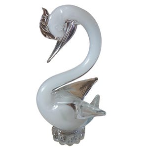 Vintage Murano Glass Blown Swan