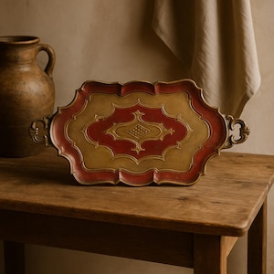 Decorative Tray - Elegant Vintage Italian Florentine Decor