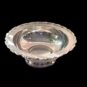 Cuenco decorativo vintage bañado en plata de Oneida Silversmith, EE. UU.
