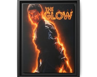 The Glow Flame Outline portret mat canvas