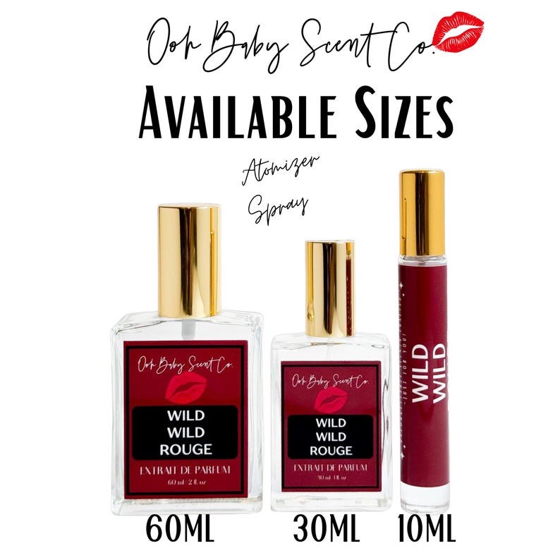 Perfume Wild Wild Rouge / Extracto de perfume / Aroma de lujo / Perfume de diseñador para ella / 10 ml, 30 ml, 60 ml imagen 3