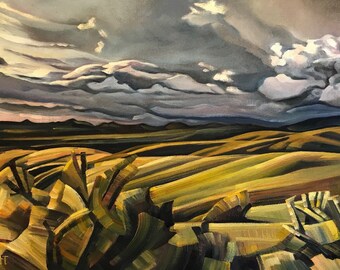 Treasure Valley Spring Sunset - giclee print on paper or canvas