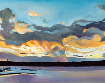 Payette Lake Sunset - giclee print on paper or canvas