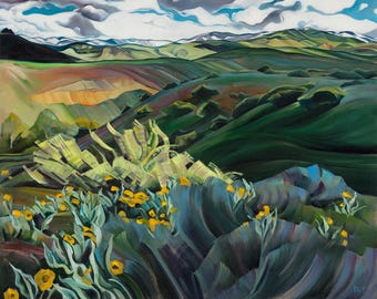 Early Spring in the Boise Foothills - giclee print on paper or canvas