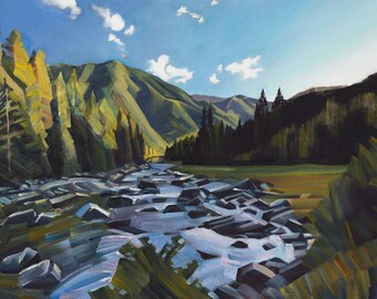 The Lochsa River - Mile 128 - giclee print on paper or canvas