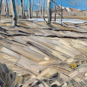 Thaw (Boulder Creek) - giclee on paper on canvas