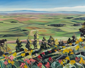 Expanse - The Palouse from Kamiak Butte - giclee print on paper or canvas
