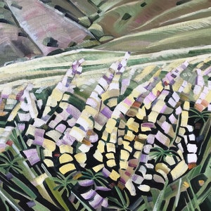 Foothills Lupine - giclee print on paper or canvas