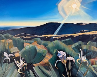 Sagebrush Mariposa Lilies at Hawkins Range Reserve - giclee print on paper or canvas