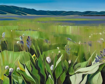 Camas Bloom in Long Valley - giclee print on paper or canvas