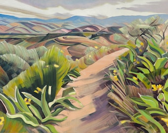 Spring Walk in the Foothills - giclee print on paper or canvas