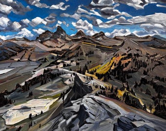 Tetons from Grand Targhee - giclee print on paper or canvas