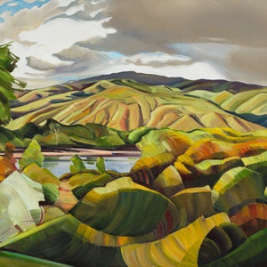 Boise Foothills from Boise River Lane - giclee print on paper or canvas